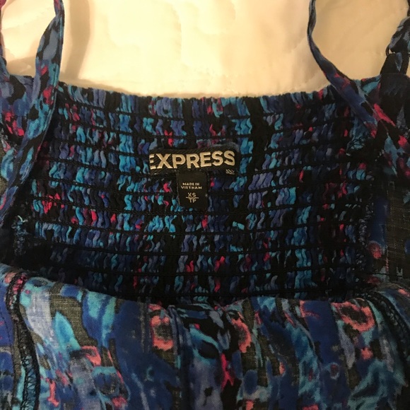Express sundress in a fun blue print. Size XS - Picture 10 of 13